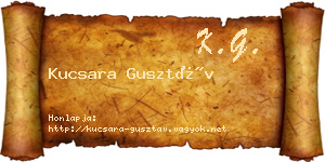 Kucsara Gusztáv névjegykártya