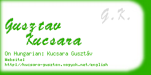 gusztav kucsara business card